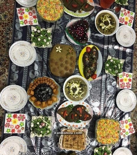 عکس سفره افطار طبیعی