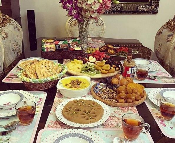 عکس سفره افطار طبیعی