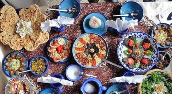 عکس سفره افطار طبیعی