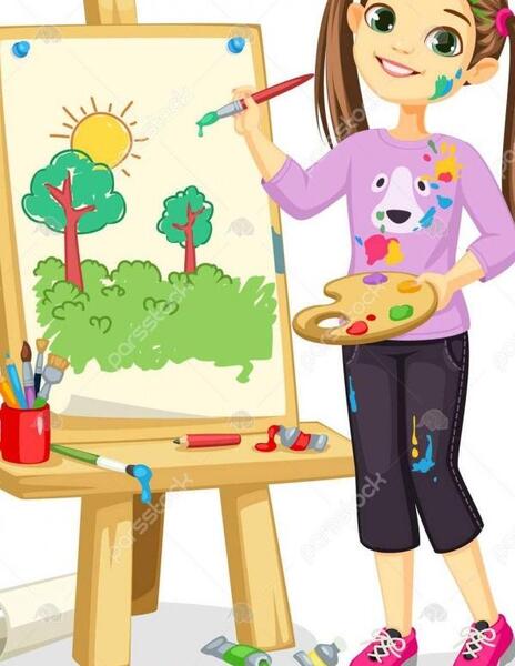 عکس نقاشی باربی ساده
