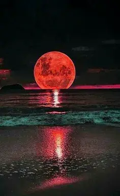 عکس جاده و ماه