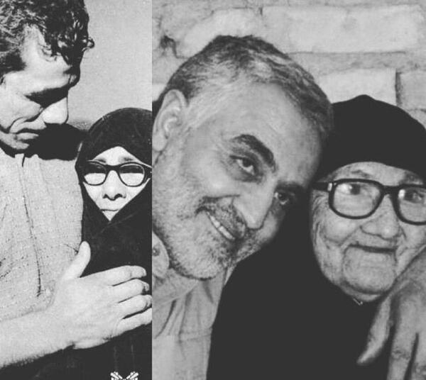 عکس مادر قاسم سلیمانی