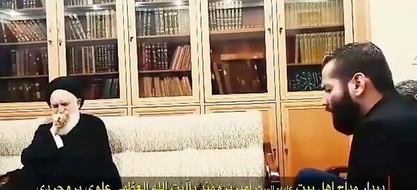 عکس امیر برومند در بیت رهبری