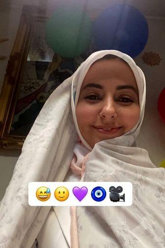 عکس با حجاب نفیسه روشن