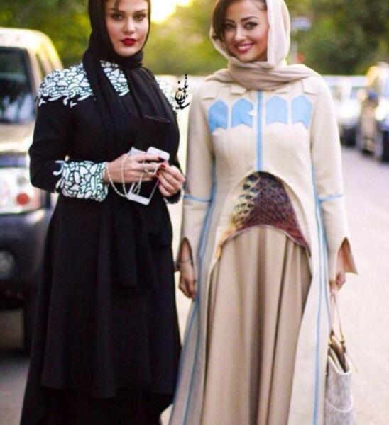 عکس با حجاب نفیسه روشن