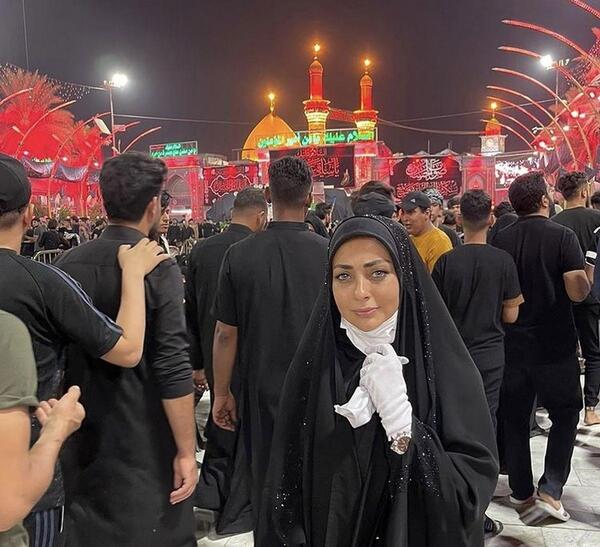عکس با حجاب نفیسه روشن