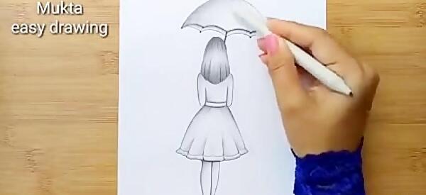 عکس نقاشی فانتزی چتر
