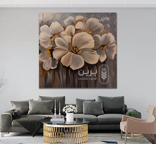 عکس تابلو نقاشی گل مدرن