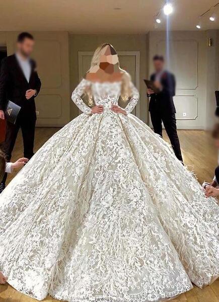 عکس لباس عروس خیلی بلند