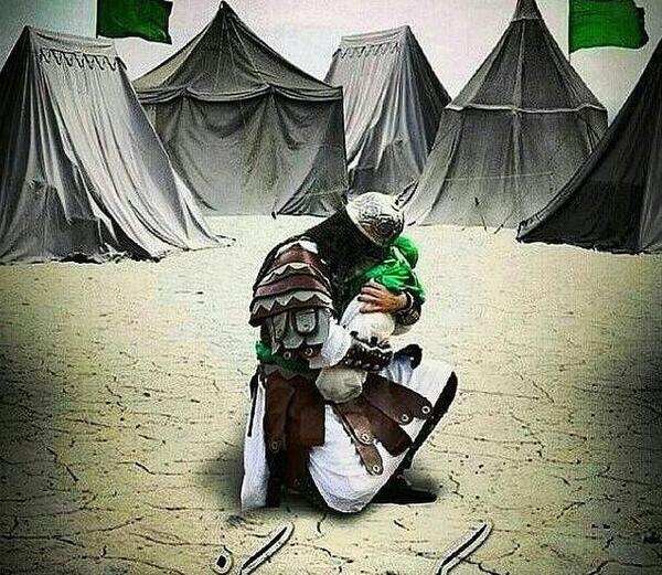 عکس نوشته امام حسین برای وضعیت واتساپ