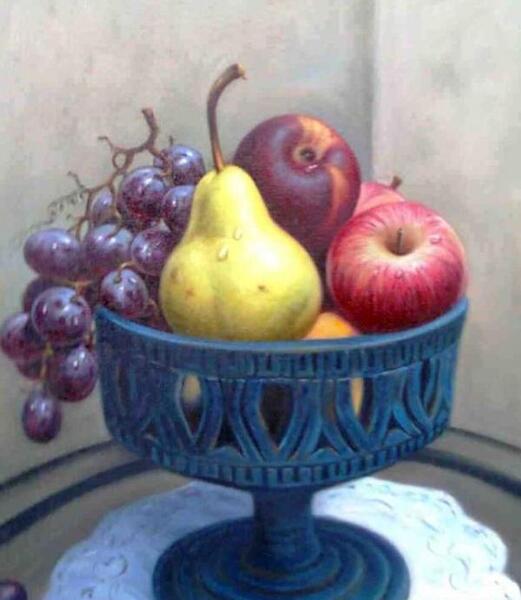 عکس طراحی ظرف میوه با مداد
