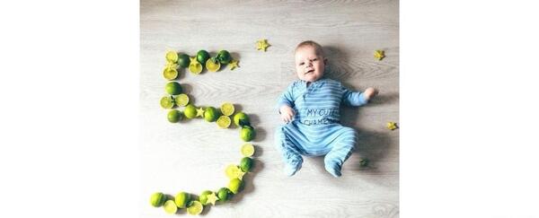 عکس ماهگرد چهار ماهگی نوزاد