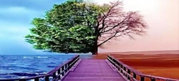 عکس بهشت و جهنم کودکانه