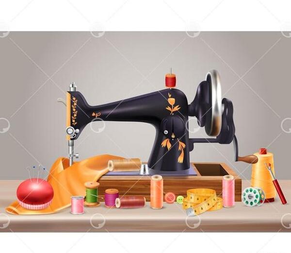 عکس کارتونی چرخ خیاطی