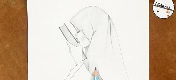 عکس با حجاب نقاشی