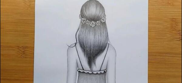 عکس نقاشی سیاه قلم صورت ساده