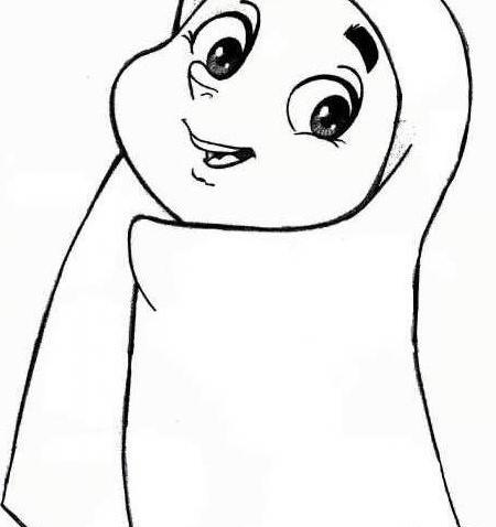 عکس نقاشی دختر محجبه