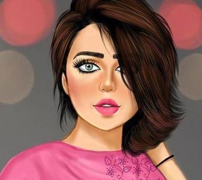عکس نقاشی دختر از نیم رخ