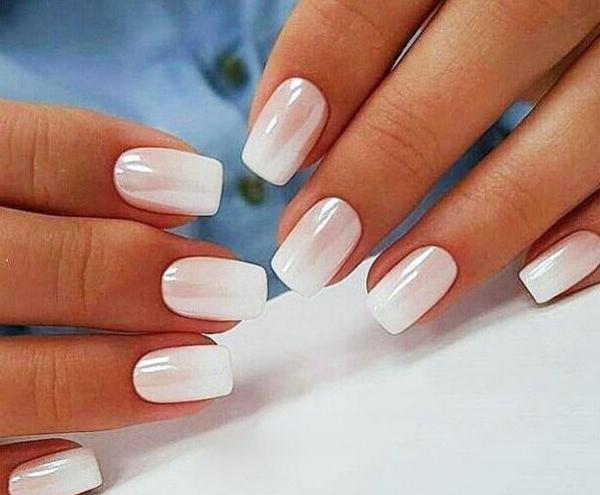 عکس مدل کاشت ناخن نوک سفید