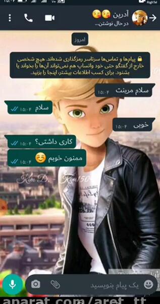 عکس چت آدرین و مرینت