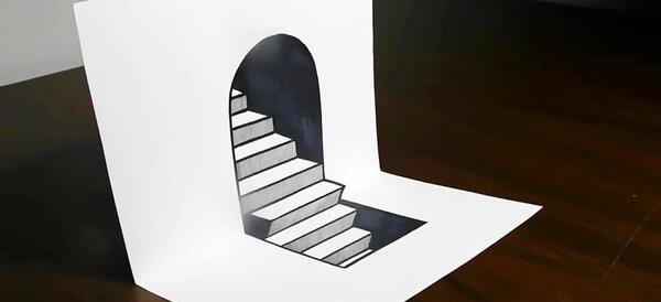 عکس نقاشی ساده سه بعدی