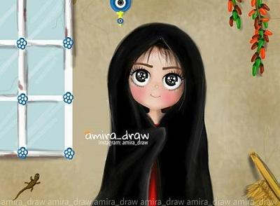 عکس دختر چادری فانتزی برای پروفایل