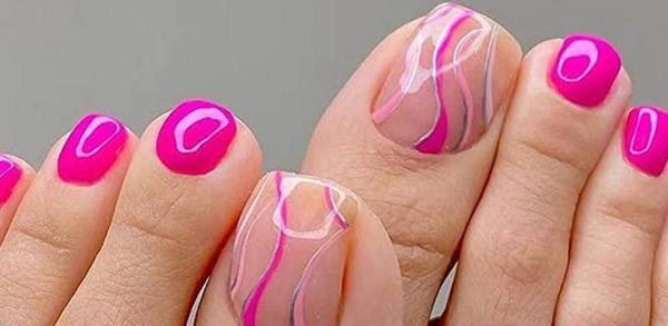 عکس ژلیش ناخن طبیعی پا