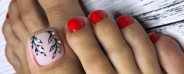 عکس ژلیش ناخن طبیعی پا