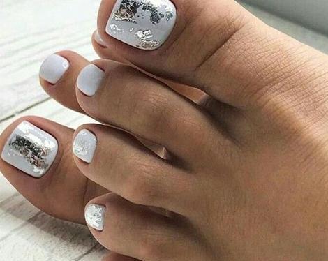 عکس ژلیش ناخن طبیعی پا