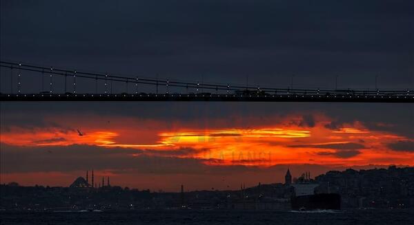 عکس غروب استانبول