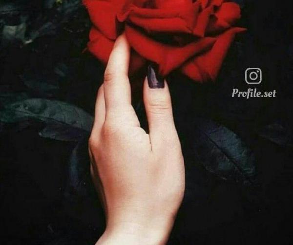 عکس پروفایل زیبا گل در دست