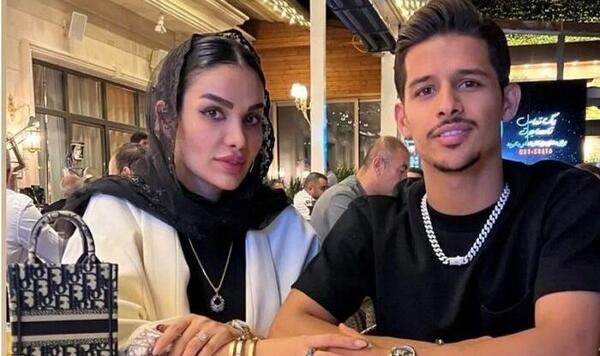 عکس مهدی قائدی با زنش