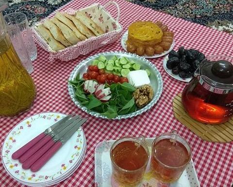 عکس سفره افطار خیلی ساده