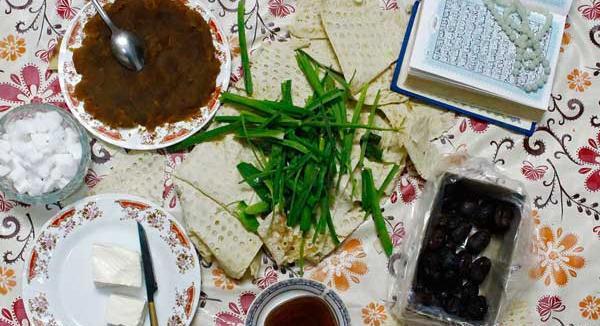 عکس سفره افطار خیلی ساده