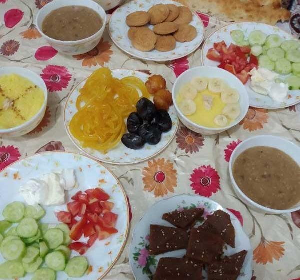 عکس سفره افطار خیلی ساده