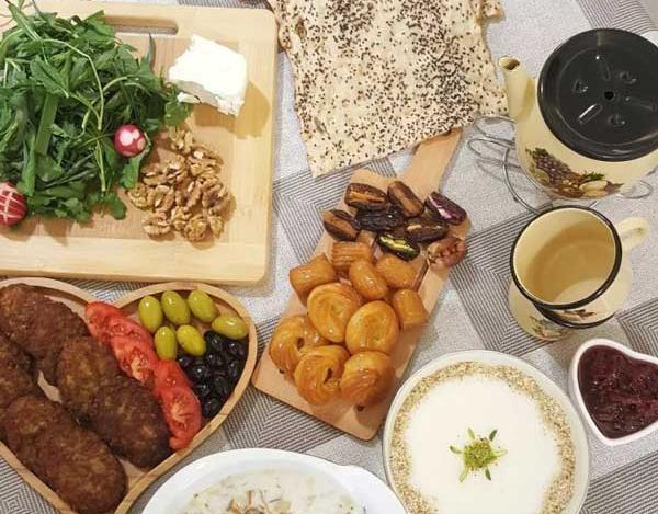 عکس سفره افطار خیلی ساده