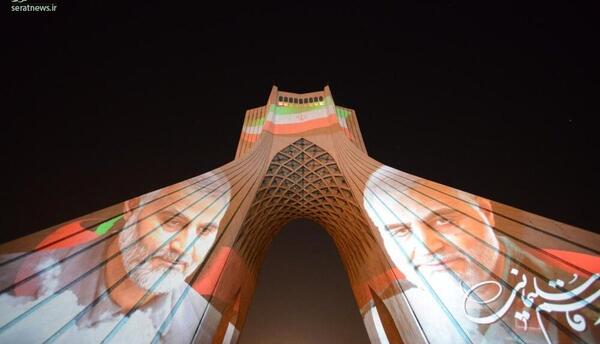عکس آزادی در شب