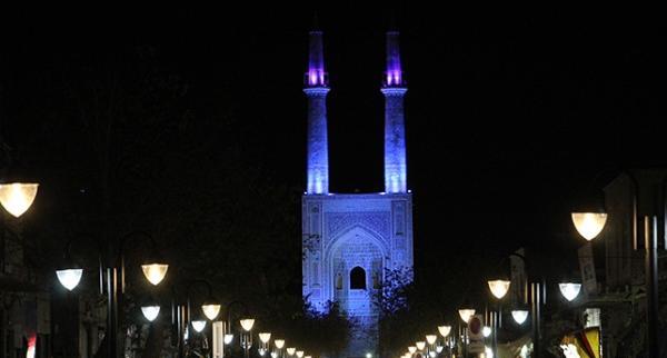 عکس جاده یزد در شب