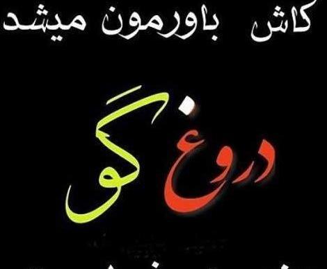 عکس نوشته دروغ نگین