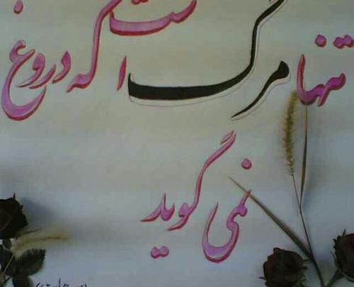 عکس نوشته دروغ نگین