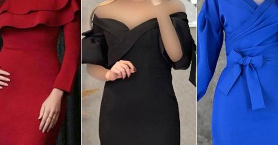 عکس لباس مجلسی کوتاه راسته زنانه