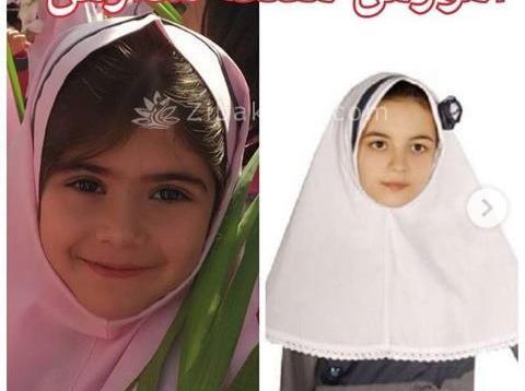 عکس آموزش دوخت مقنعه نقاب دار