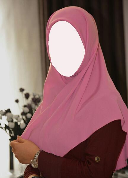 عکس آموزش دوخت مقنعه نقاب دار
