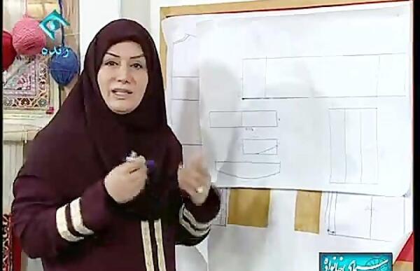 عکس آموزش دوخت مقنعه نقاب دار