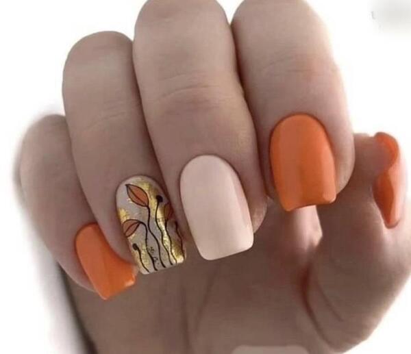 عکس ژلیش ناخن پاییزی