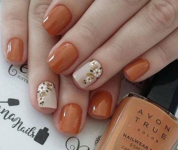 عکس ژلیش ناخن پاییزی