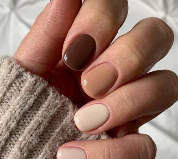 عکس ژلیش ناخن پاییزی