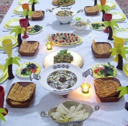عکس سفره افطاری ماه رمضان
