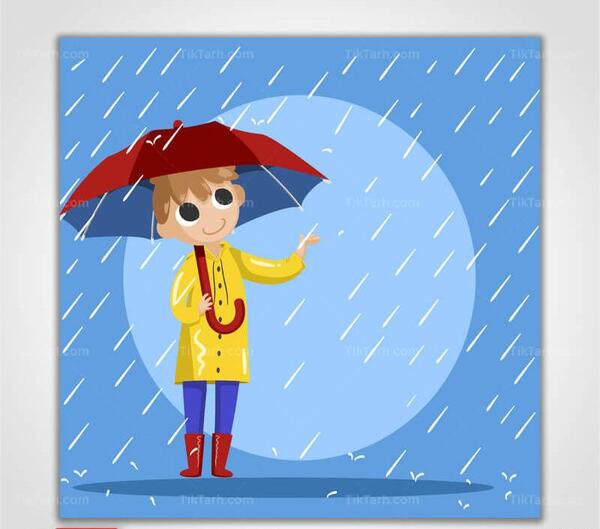 عکس بارش کارتونی