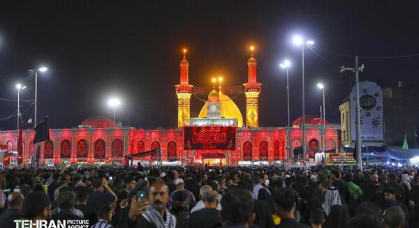 عکس تصویر بین الحرمین در شب